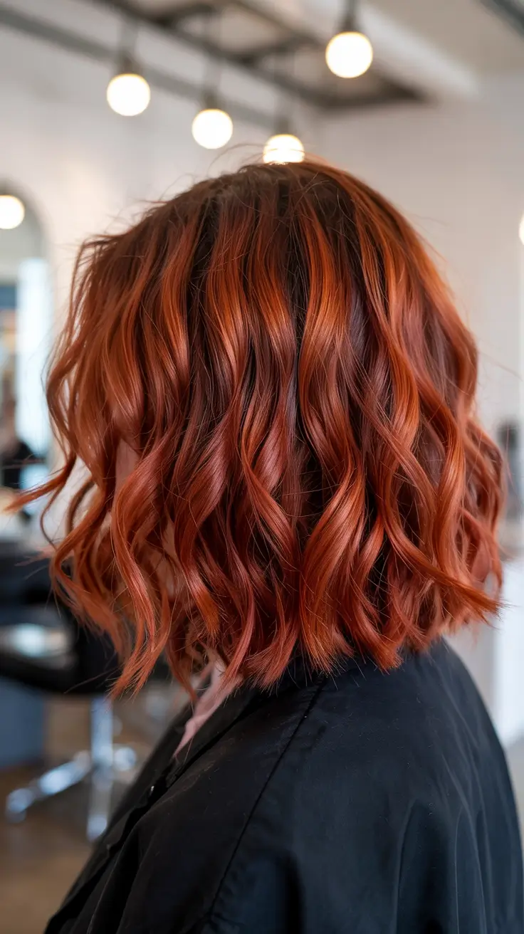 auburn hair color 2026 Vibrant Auburn Bob