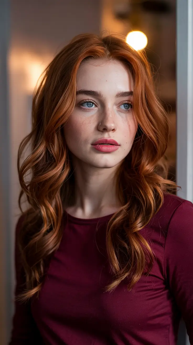 auburn hair color 2026 Golden Copper Radiance