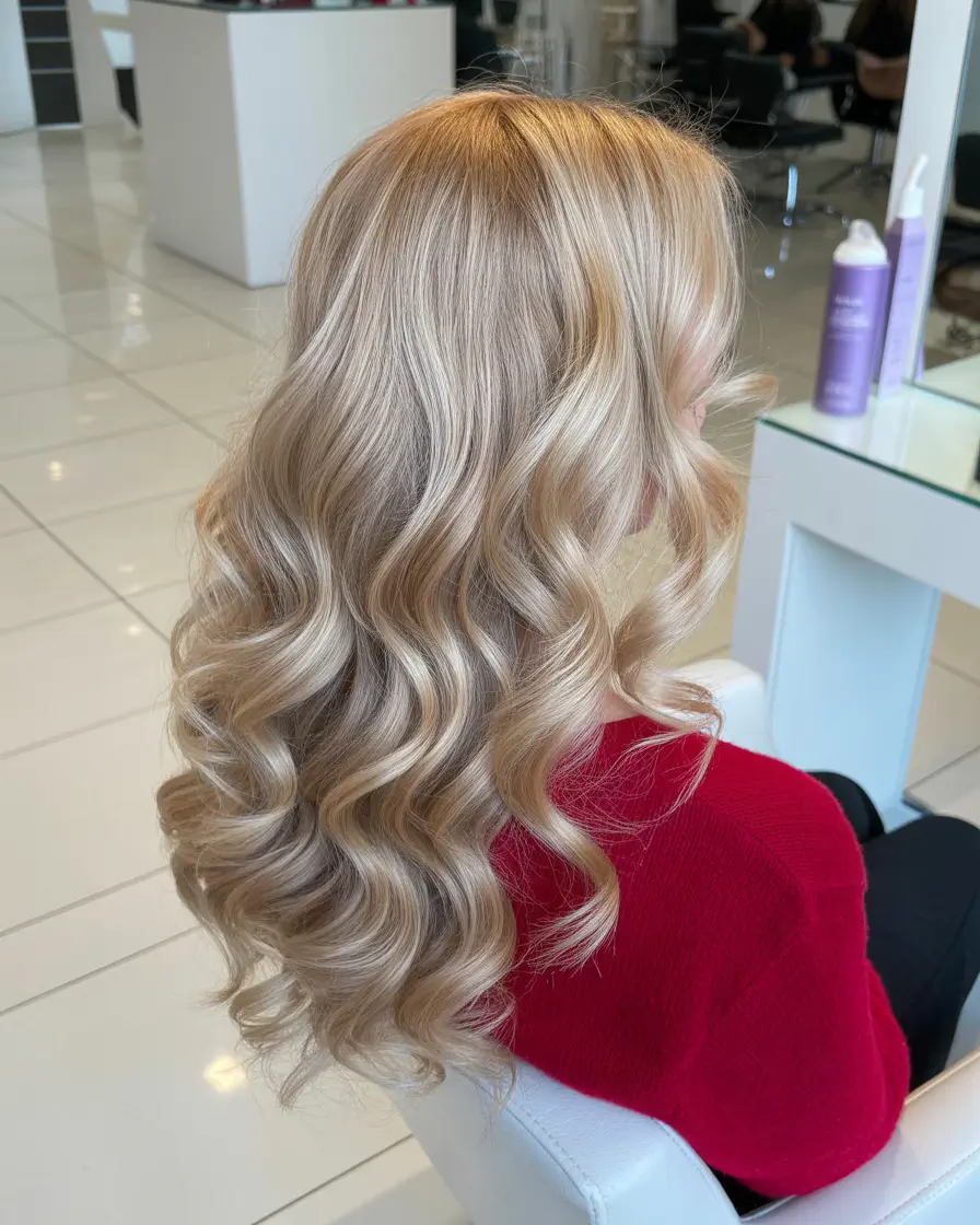 blonde hair color 2026 Soft Butter Blonde Waves