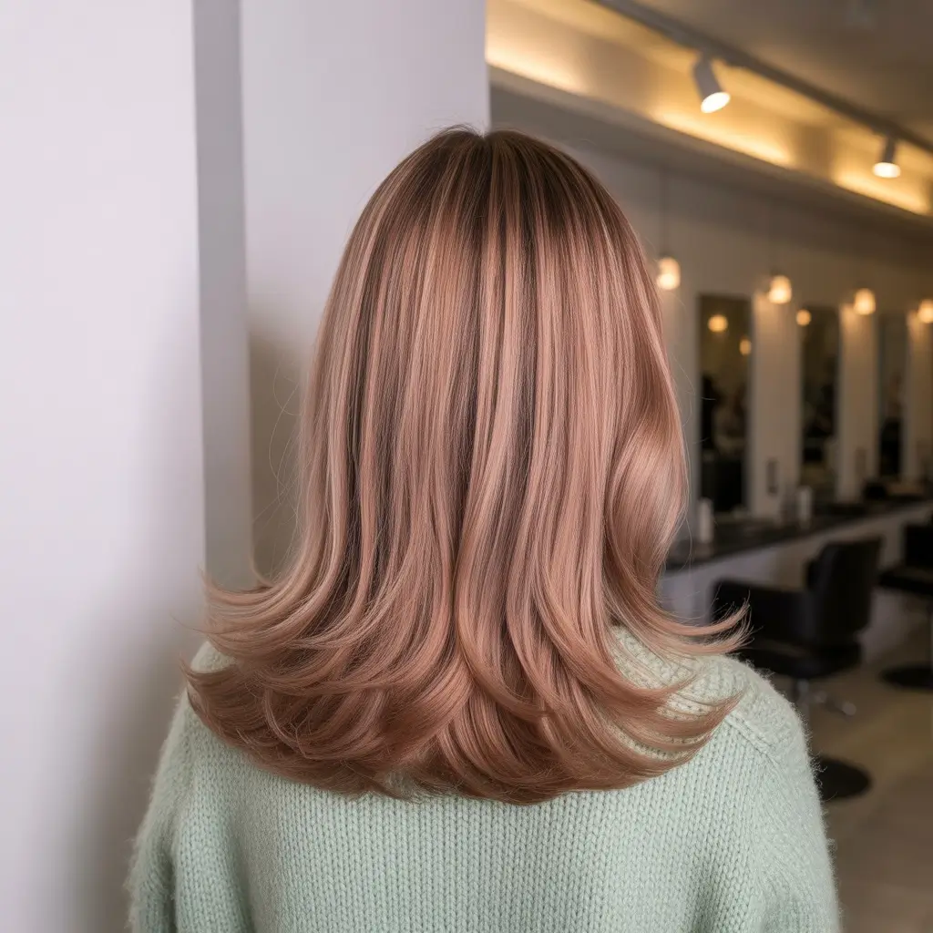 blonde hair color 2026 Muted Rose Veil