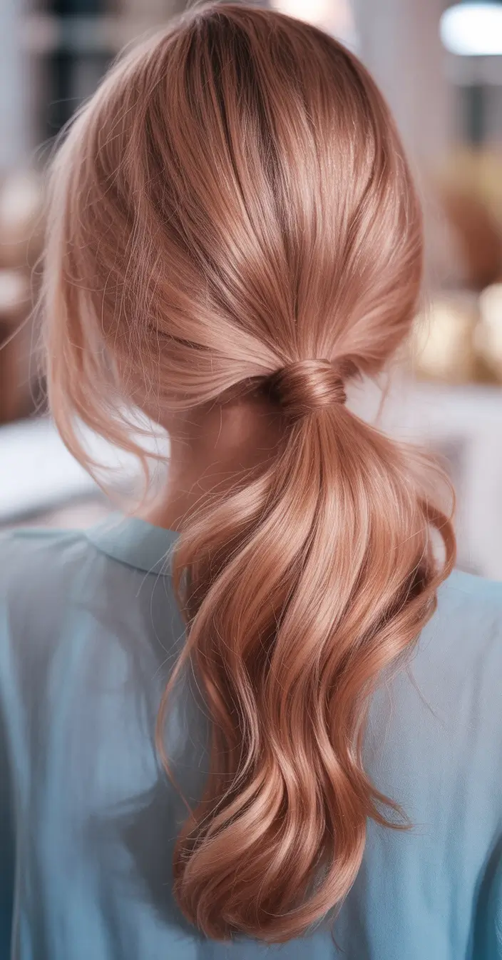 blonde hair color 2026 Low Knot Glow