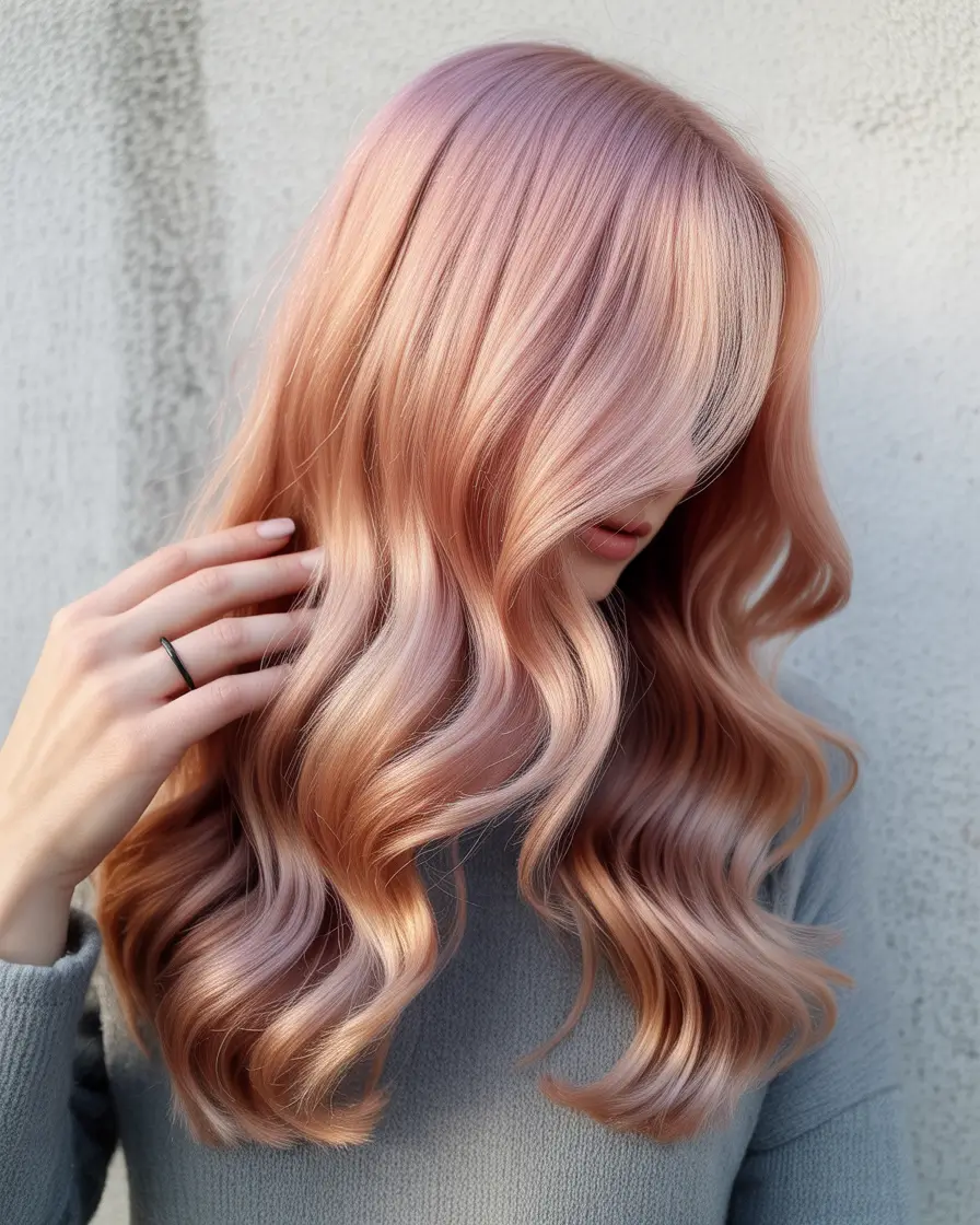 blonde hair color 2026 Frosted Champagne Waves