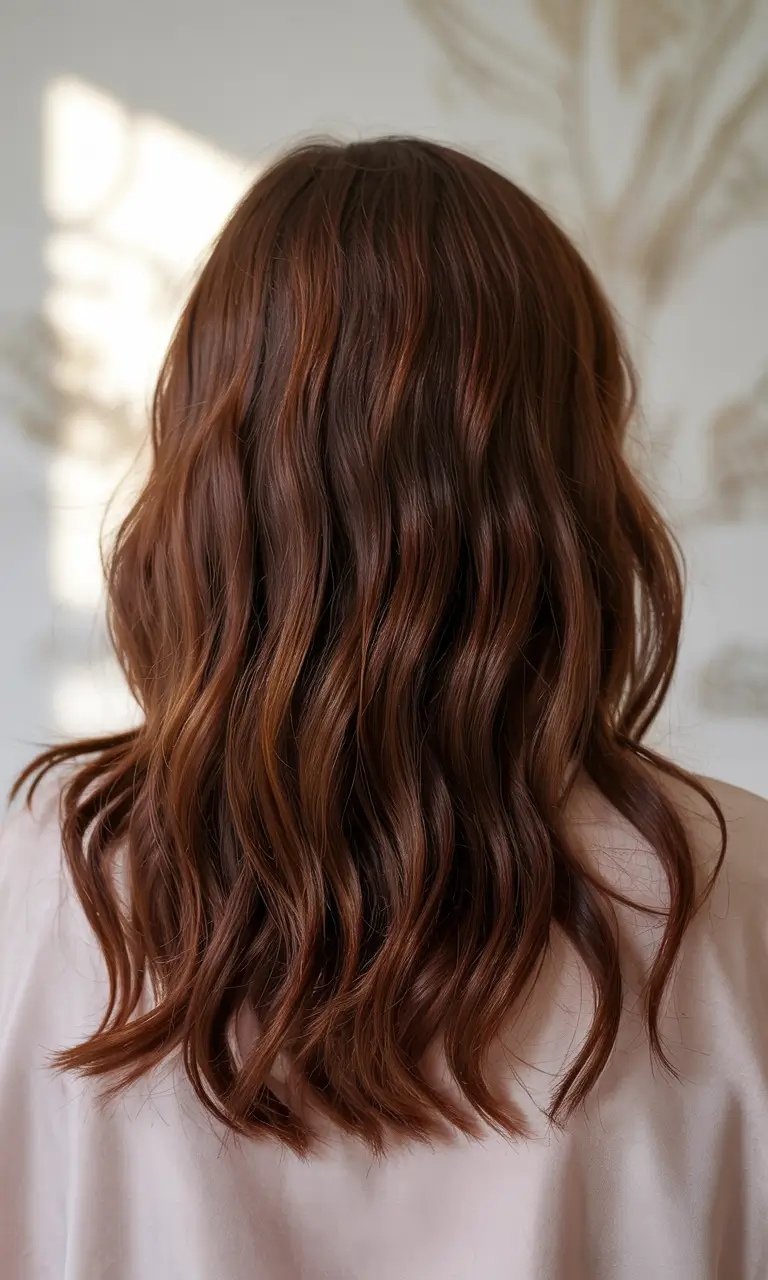 brown hair colors 2026 Chestnut Silk Waves