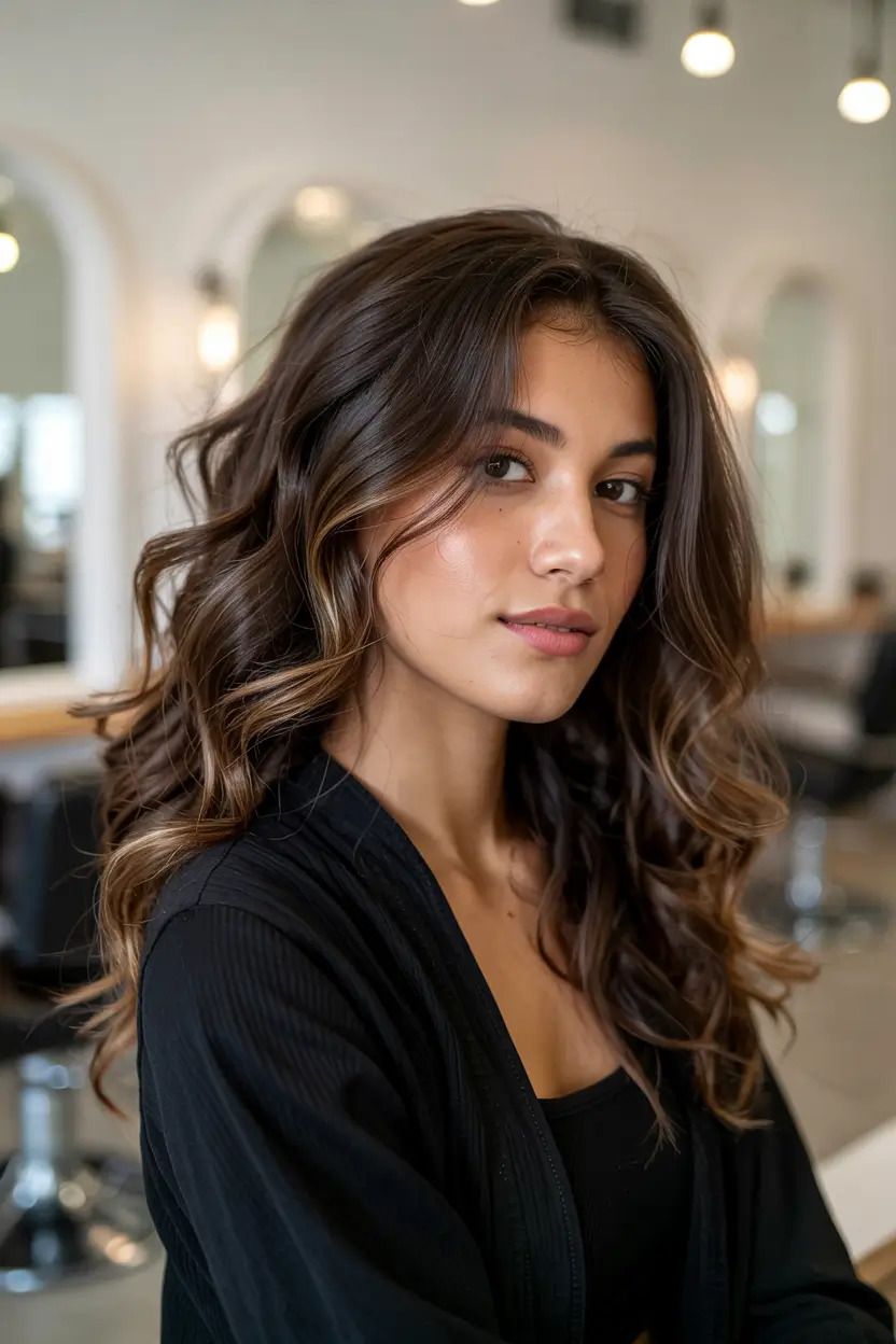 brown hair colors 2026 Mocha Whisper Waves