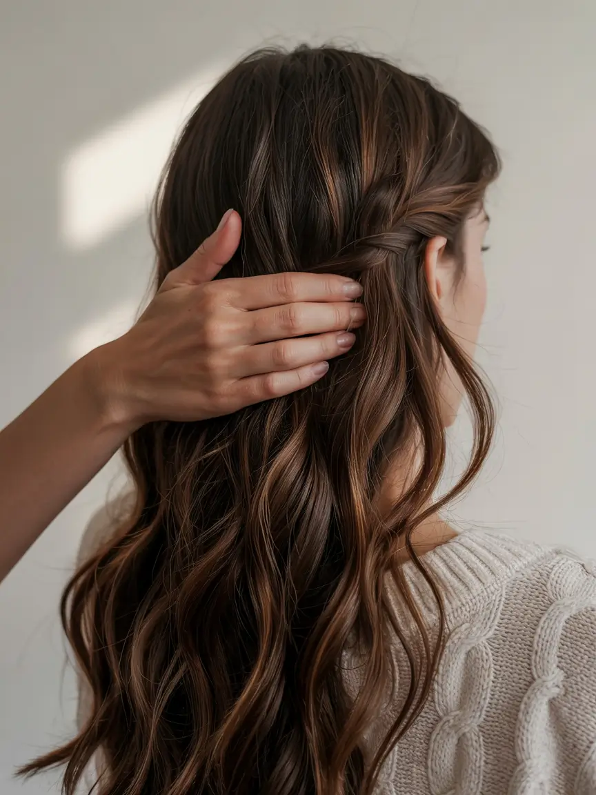 brown hair colors 2026 Soft Braid with Cinnamon Glow