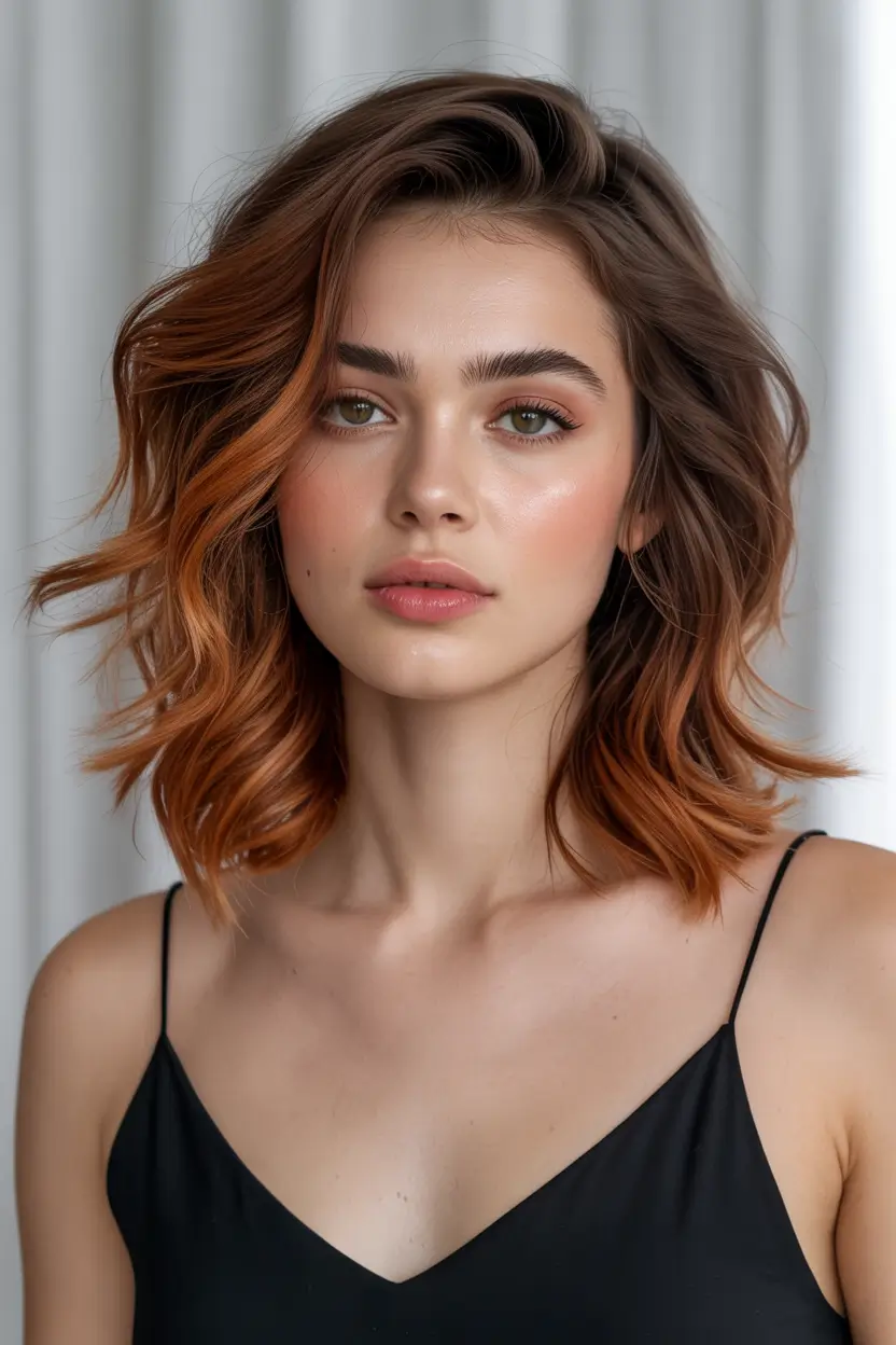 brunette hair color 2026 Burnt Copper Brunette