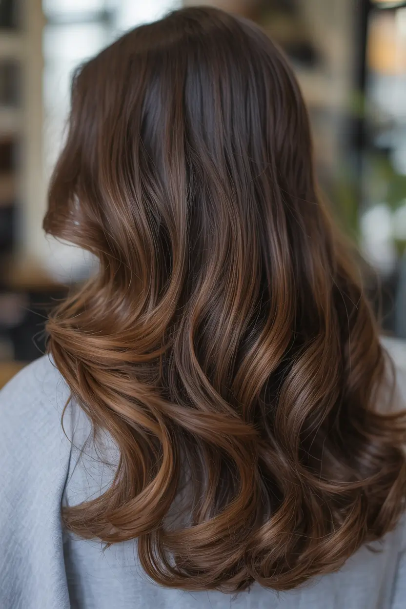 brunette hair color 2026 Hazelnut Ribbon Brunette