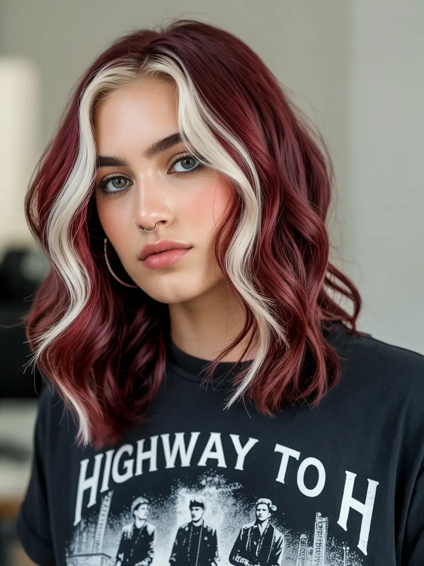 calico hair color 2026 Crimson-Frame Calico Contrast