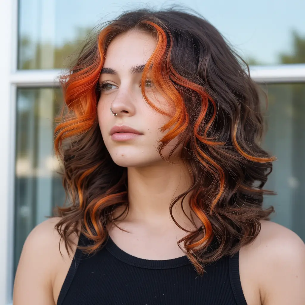 calico hair color 2026 Mandarin Glow Calico Accent