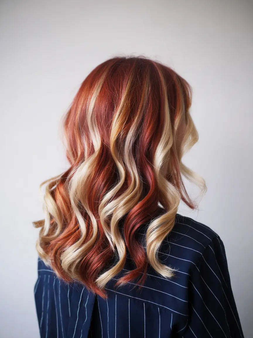 ginger hair color 2026 Bold Contrast Copper Blonde