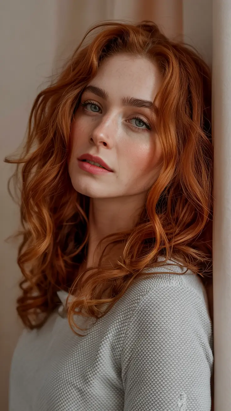 ginger hair color 2026 Textured Copper Cascade