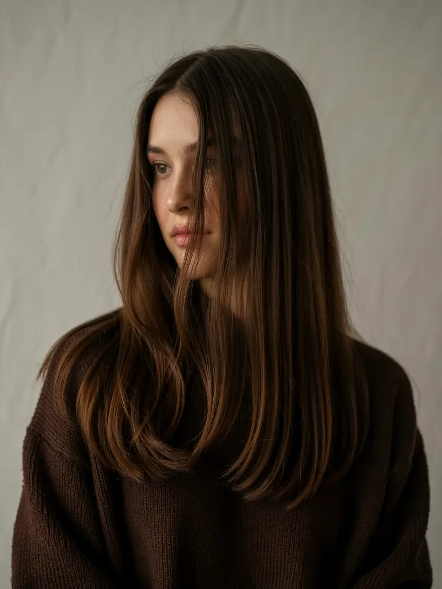 hair color ideas 2026 Soft Brown Layers With Natural Elegance