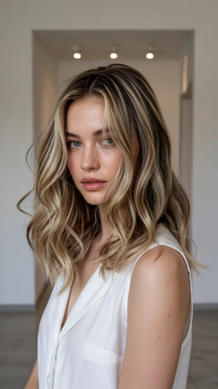 hair color ideas 2026 Soft Blonde Balayage Glow