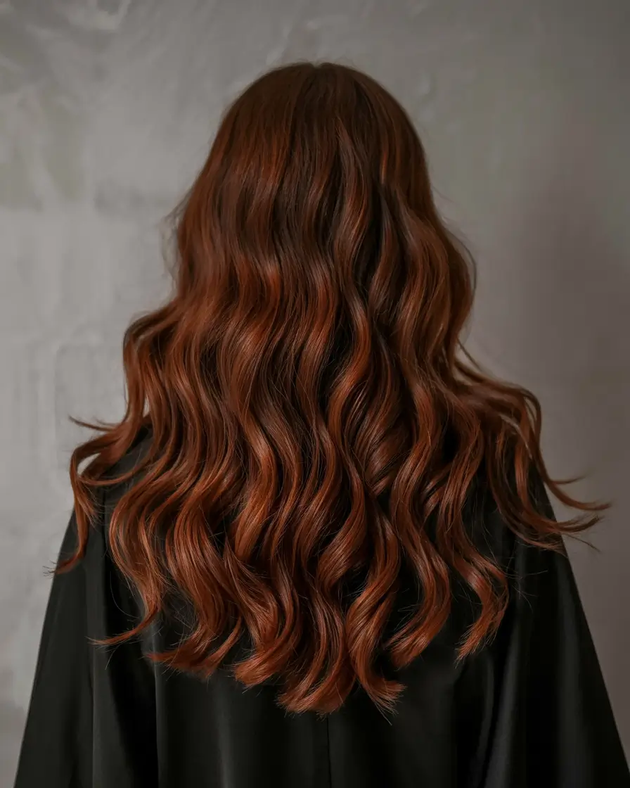 hair color ideas 2026 Velvet Brown with Amber Glow