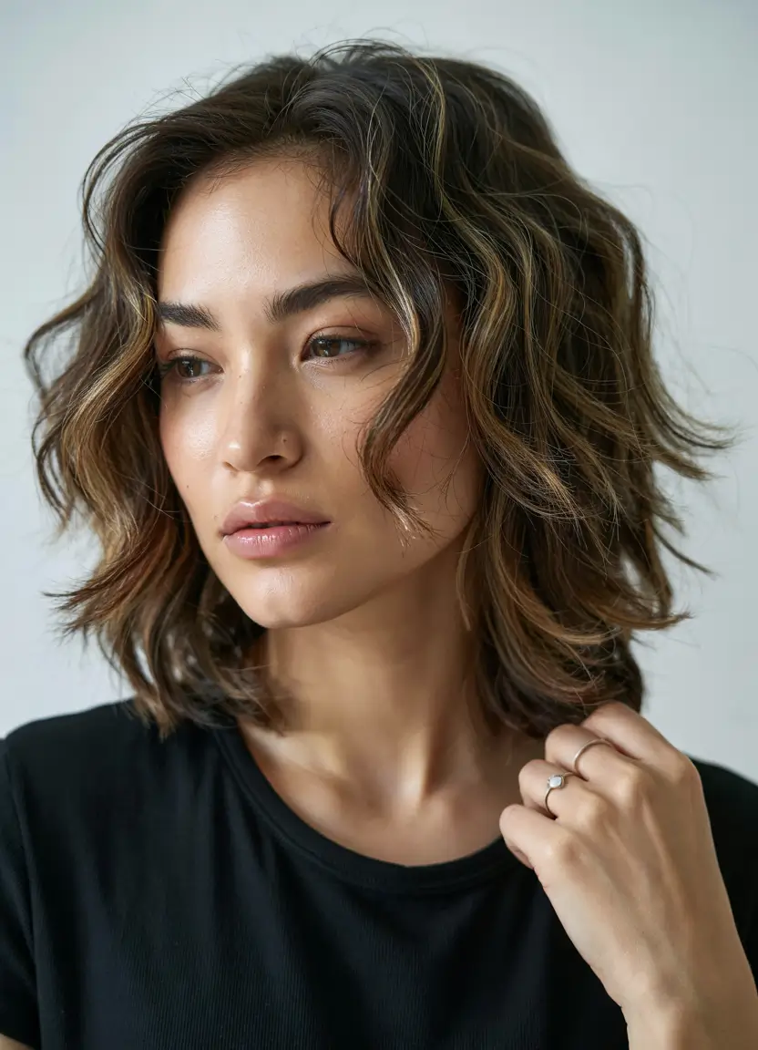 Haircut Ideas 2026 Wavy Bob Golden Frame