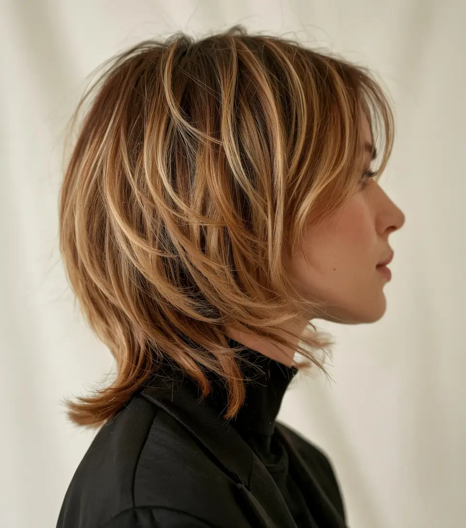 Haircut Ideas 2026 Golden Layered Shag Flow