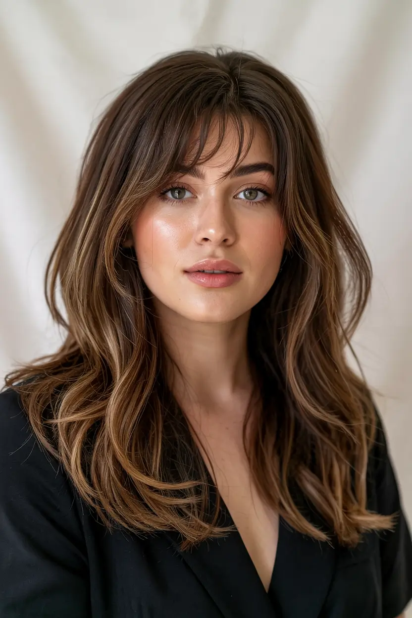 haircuts for plus size women 2026 Long Layered Shag