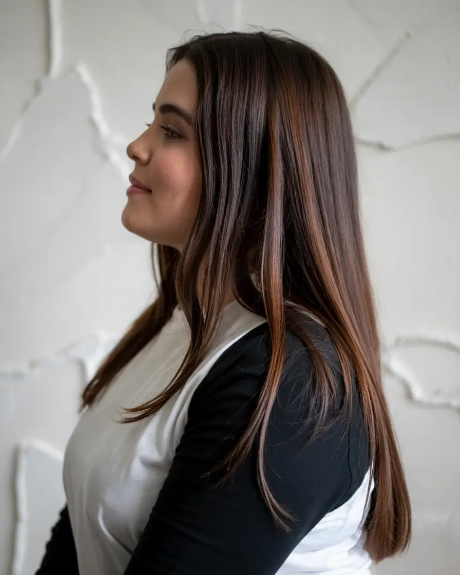 haircuts for plus size women 2026 Elegant Straight Flow