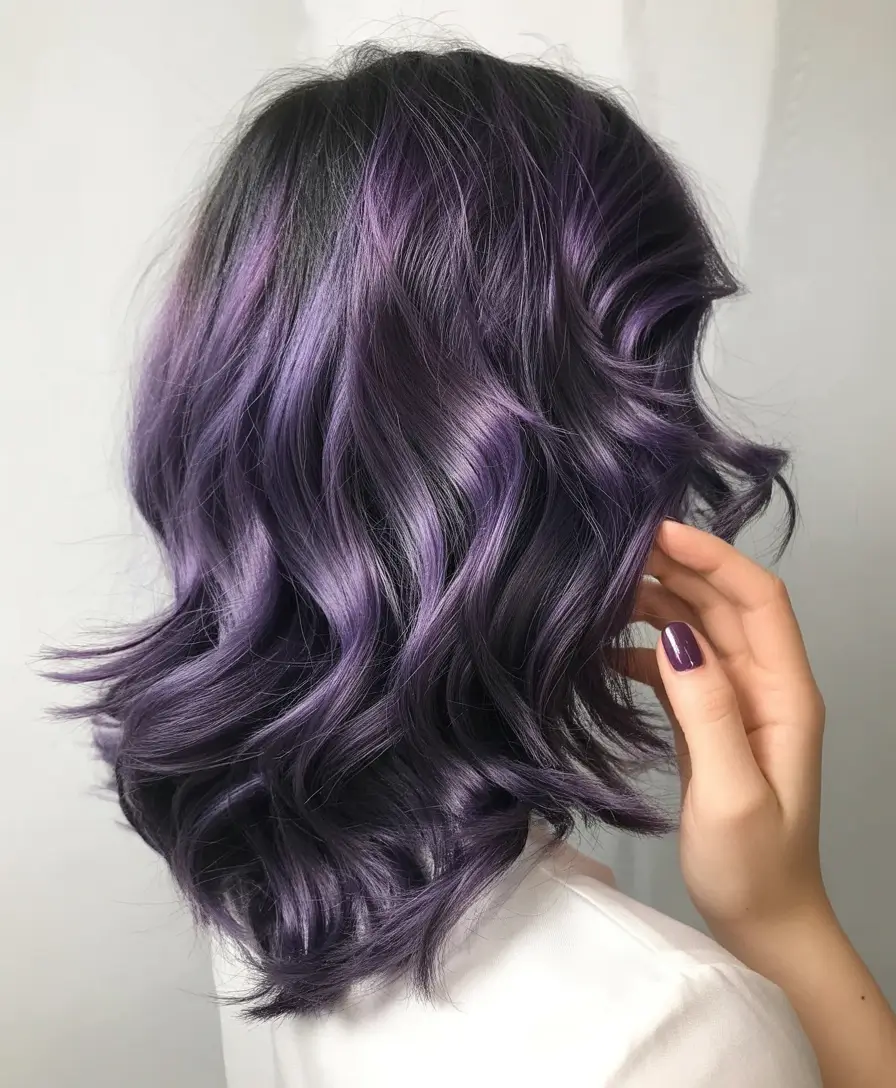 purple hair color 2026 Vibrant Violet Waves