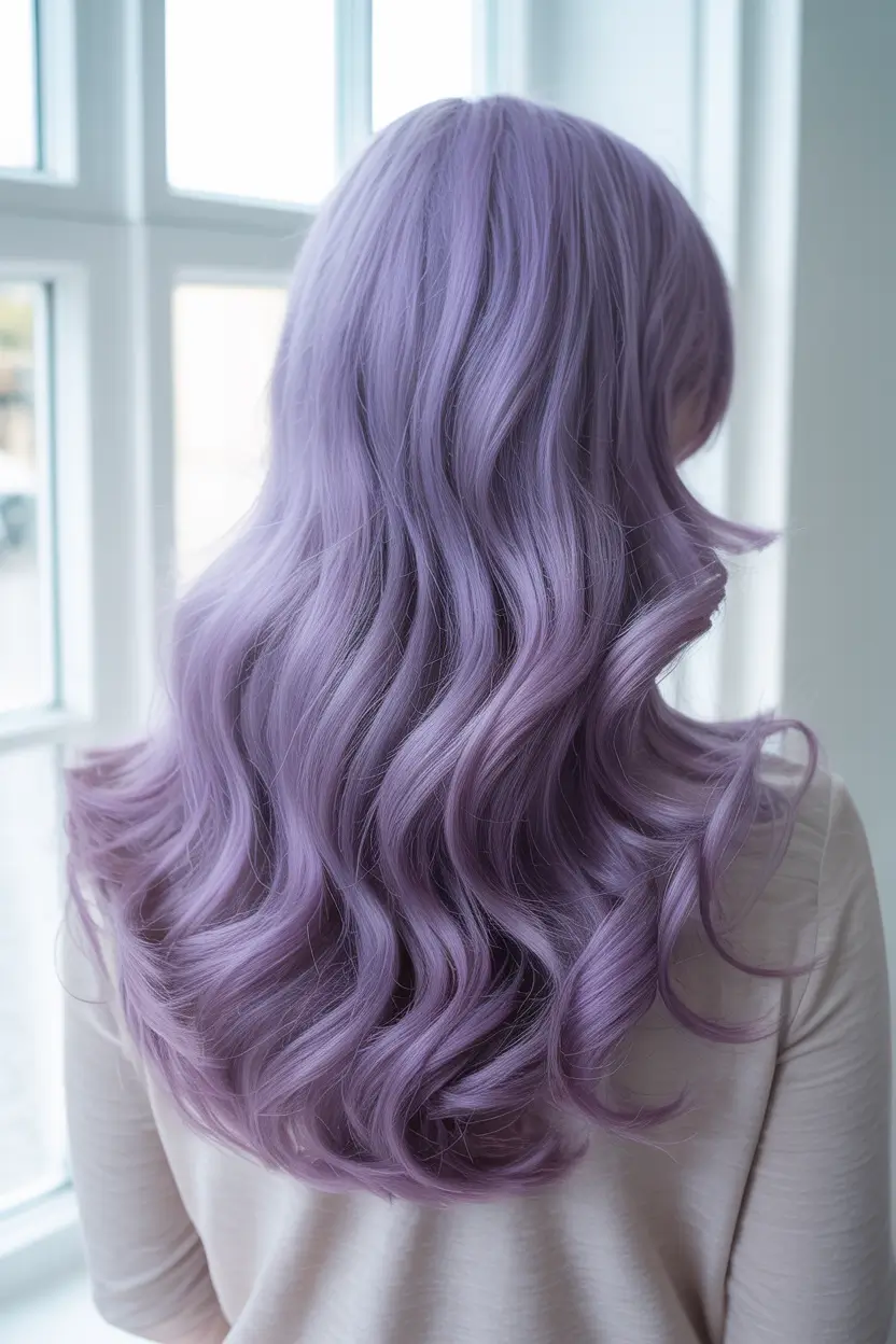purple hair color 2026 Pastel Lilac Glow