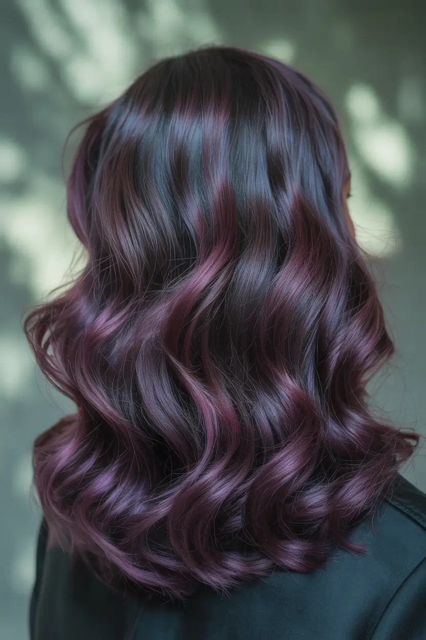 purple hair color 2026 Velvet Berry Shine