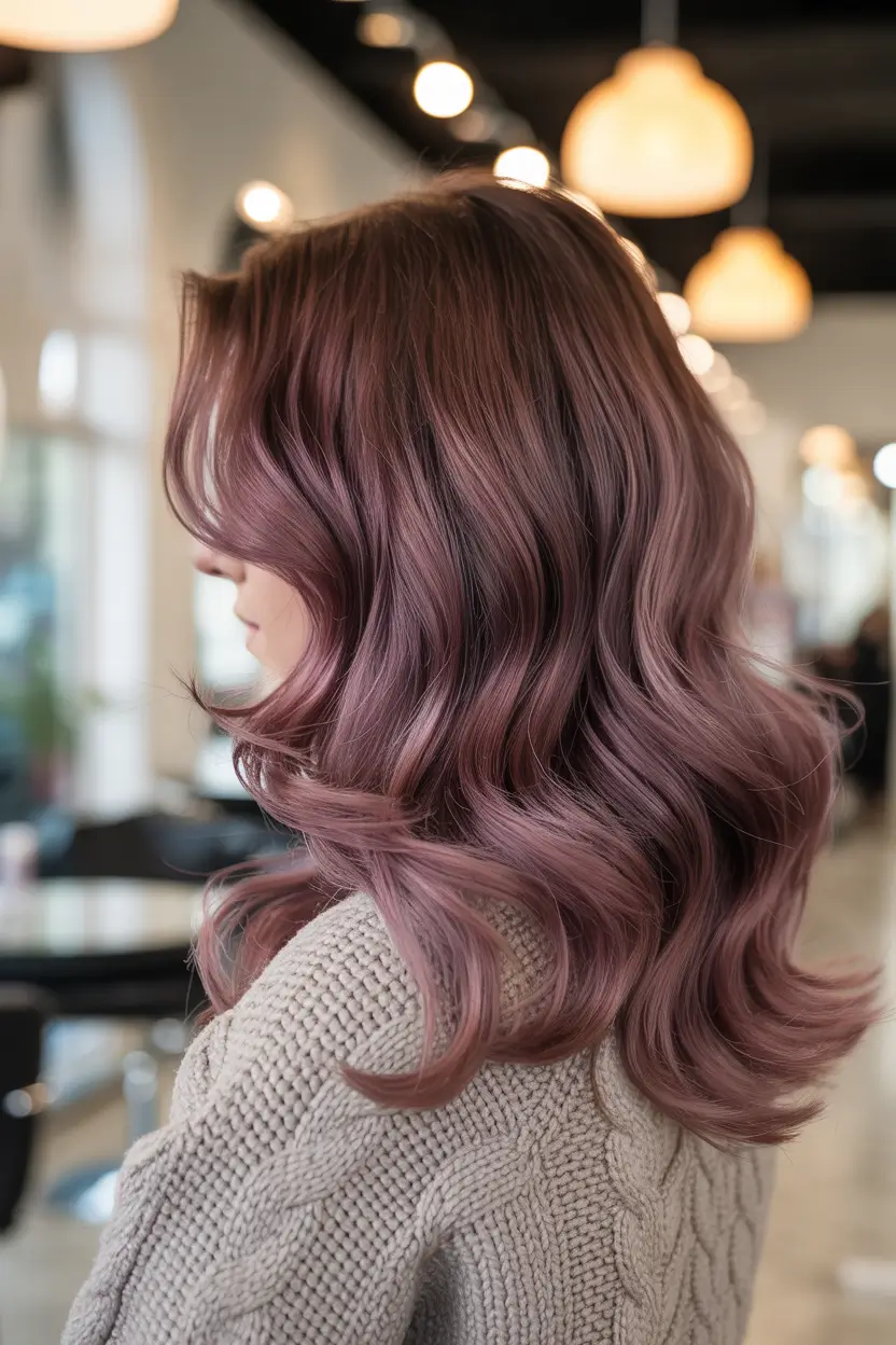 purple hair color 2026 Dusty Mauve Elegance