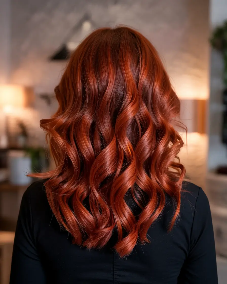 red hair colors 2026 Spiced Ember Curls