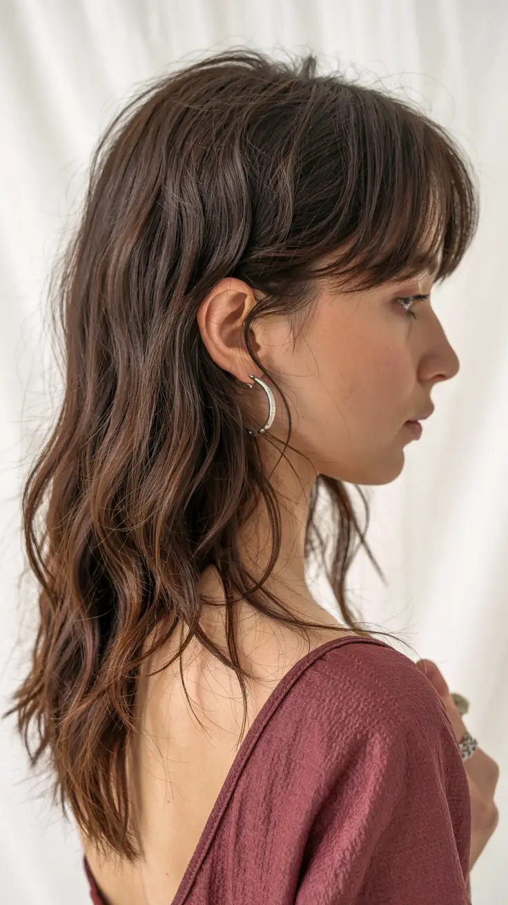 shag haircuts 2026 Chocolate Layered Soft Shag